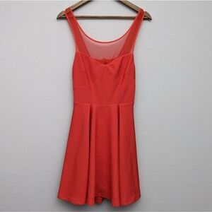 BCBGeneration Tie Back Keyhole Back Cut-out Mesh Dress 8